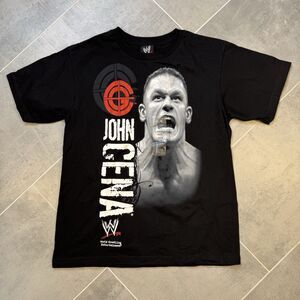 WWE John Cena Chain Gang 2007 Youth Large 14/16 NWT Black T Shirt